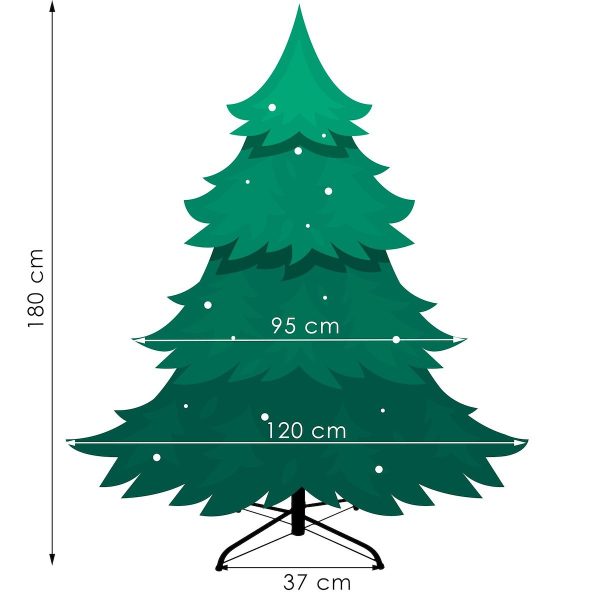 Ziemassvētku eglīte premium Springos CT0177 180 cm