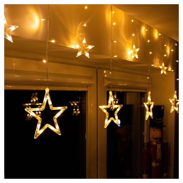 Ziemassvētku zvaigžņu aizkars Springos CL4133138 LED