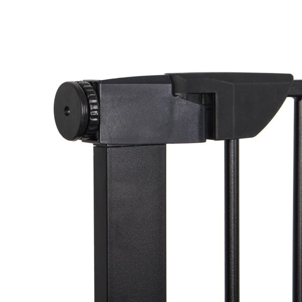 Drošības vārti ar spiediena montāžu Springos SG0002BC 75-124 cm melni