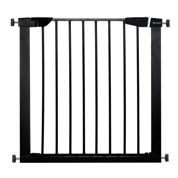 Drošības vārti ar spiediena stiprinājumu Springos SG0002CC 75-138 cm melni