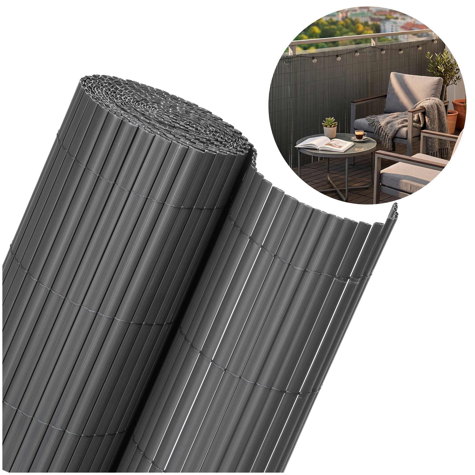 PVC pārklājuma maskēšanas paklājiņš 400x100 cm balkonam